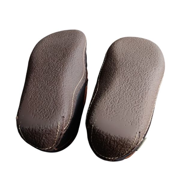 🤎L.L. BEAN MEN'S SIZE 9 LEATHER SLIPPERS WITH PLAID LINING. - Picture 6 of 6